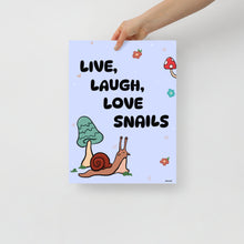 Load image into Gallery viewer, Live Laugh Love Snails Print