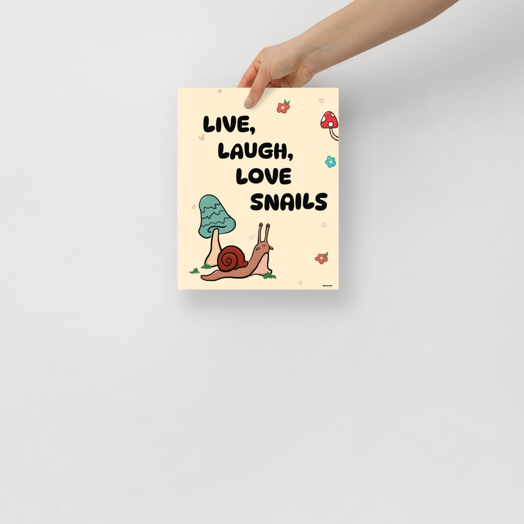 Live Laugh Love Snails Print