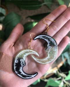 Spooky moon earrings