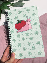 Load image into Gallery viewer, Strawberry snail spiral notebook