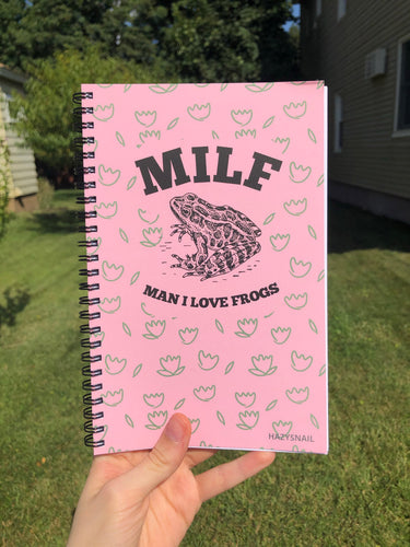 Pink MILF frog notebook