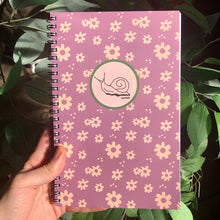 Load image into Gallery viewer, Floral snail notebook