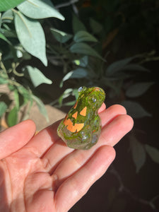 Moss jack-o’-lantern frogs