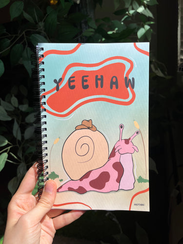 Cowboy snail spiral notebook