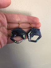 Load image into Gallery viewer, Mixed dark glittery earrings