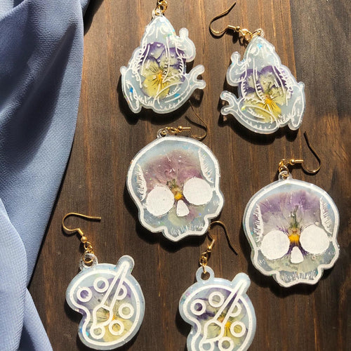Icey floral earrings