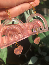 Load image into Gallery viewer, Pink rainbow earrings