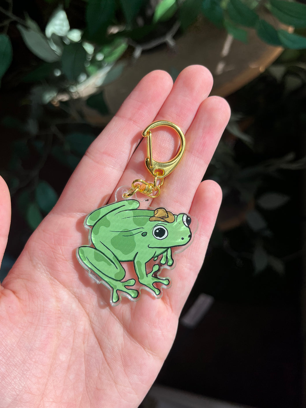 Cowboy frog acrylic keychains