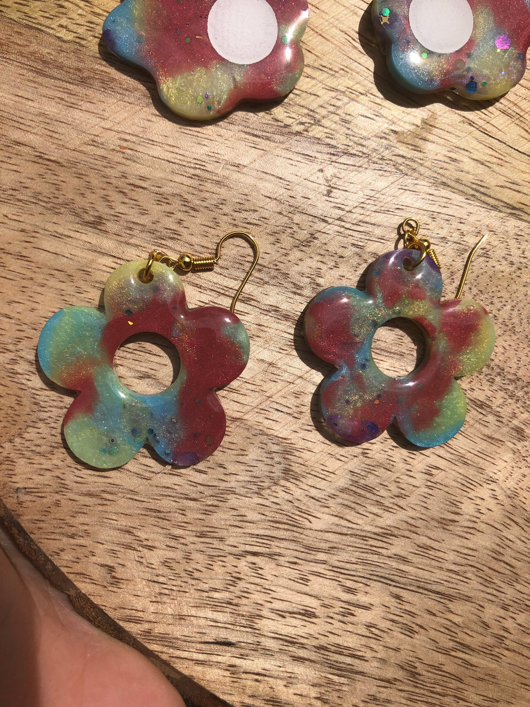 Tie dye earrings