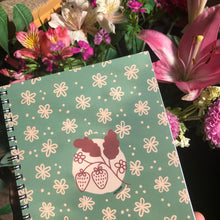 Load image into Gallery viewer, Strawberry floral notebook