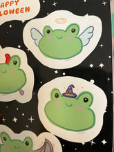Load image into Gallery viewer, Spooky frog sticker sheet