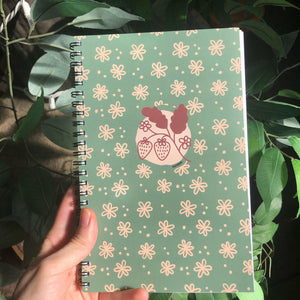 Strawberry floral notebook