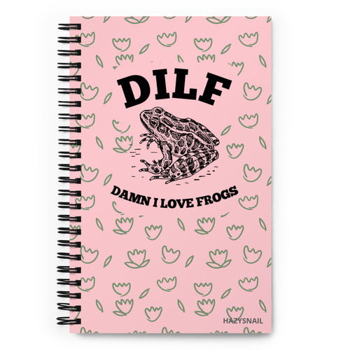 Pink DILF frog notebook