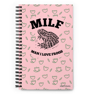 Pink MILF frog notebook