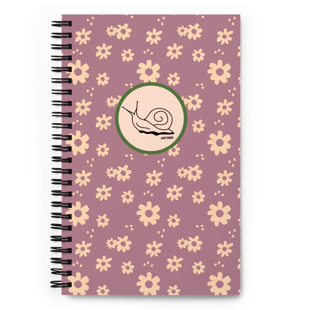 Floral snail notebook
