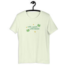 将图片加载到图库查看器，Live Laugh Love Frogs Unisex T-shirt