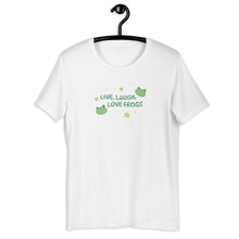 이미지를 갤러리 뷰어에 로드 , Live Laugh Love Frogs Unisex T-shirt